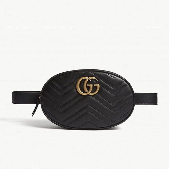 Gucci Handbags - Gucci GG Marmont Matelasse Belt Bag Black
